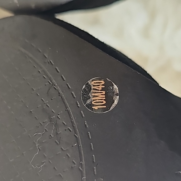 Jessica Simpson black suede stiletto sandals ankle straps high heel - Picture 11 of 13